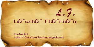 László Flórián névjegykártya